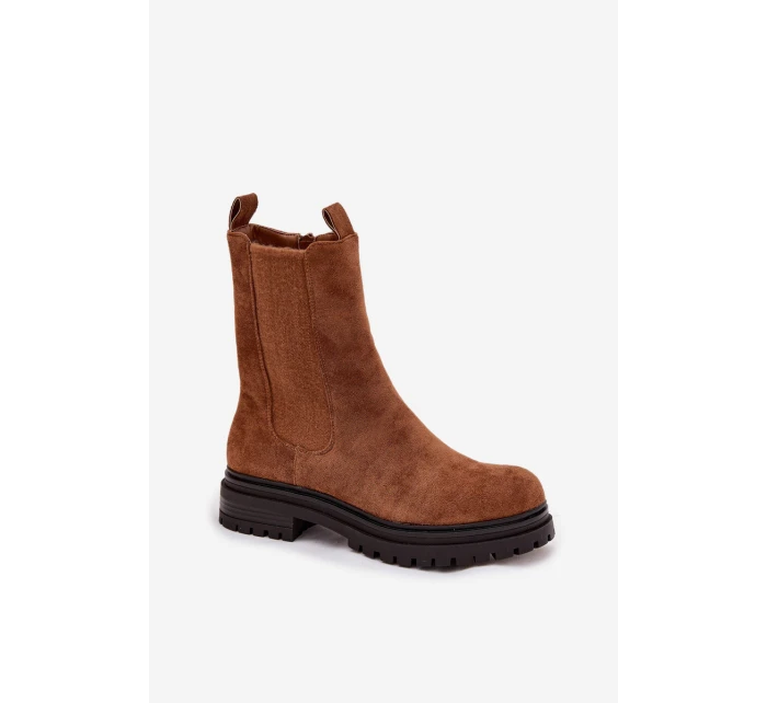 Dámské boty na zip Camel model 21758928 - Boto Dámské boty na zip Camel model 21758928 - Boto