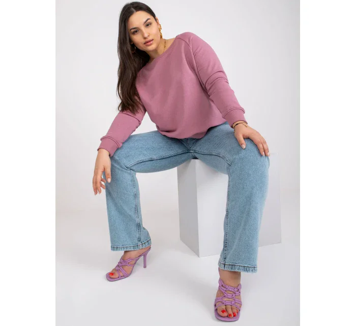 Mikina RV BL 6326.02X tmavo ružová