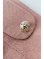 model 18407339 Sukně s vysokým pasem růžová - BeWear model 18407339 Sukně s vysokým pasem růžová - BeWear