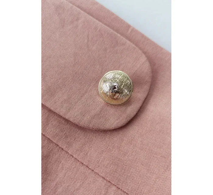 model 18407339 Sukně s vysokým pasem růžová - BeWear model 18407339 Sukně s vysokým pasem růžová - BeWear