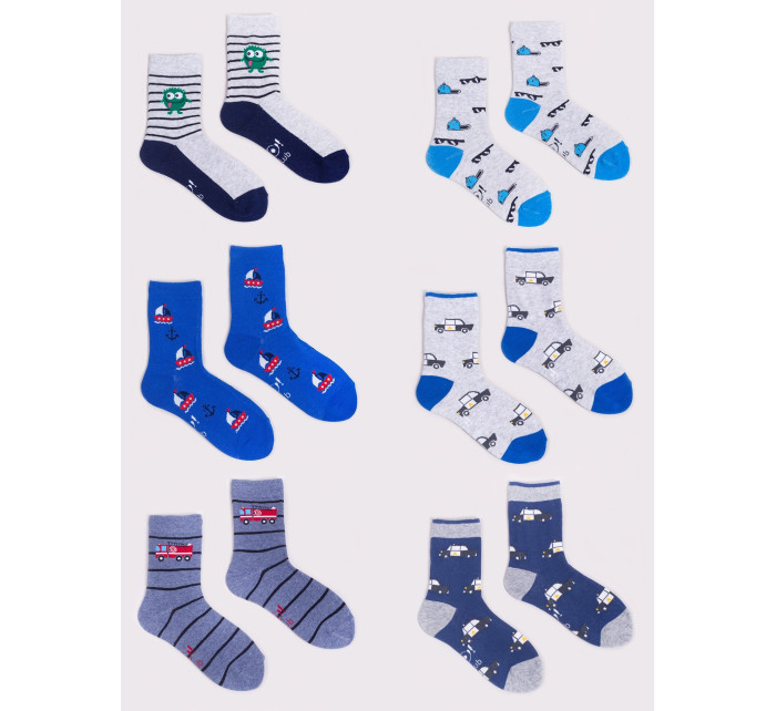 Yoclub 6Pack Detské ponožky SKA-0006C-AA00-007 Viacfarebné