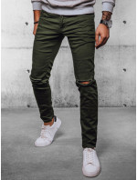 Pánske zelené džínsové nohavice Dstreet UX4086