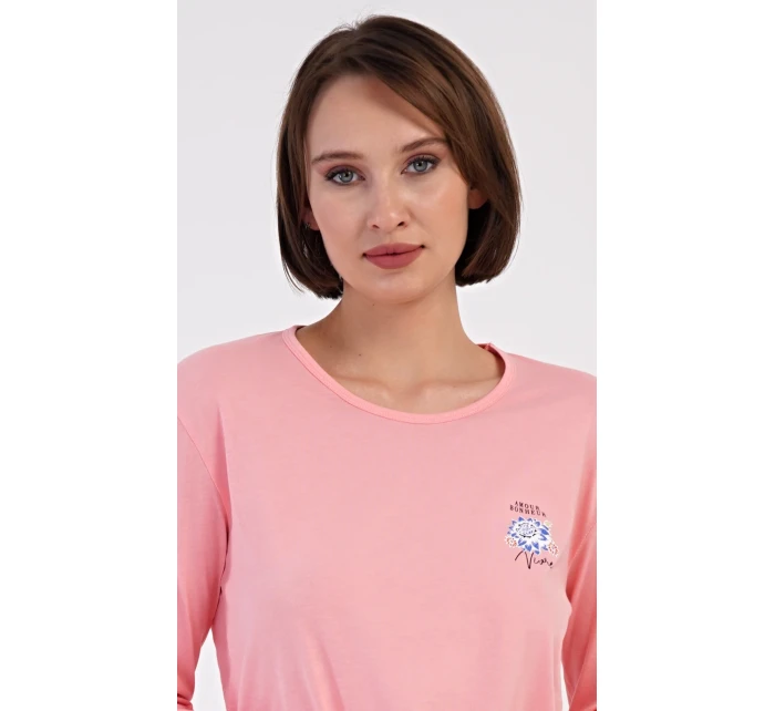 Dámske dlhé pyžamo Kvety Dámske dlhé pyžamo Kvety