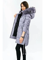 PIKOWANA DAMSKA KURTKA ZIMOWA Z KAPTUREM model 21242030 - Libland