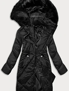 DŁUGA KURTKA ZIMOWA DAMSKA CZARNA model 21243491 - J.STYLE