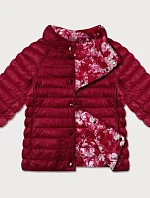 Dámska plus size bunda s 3/4 rukávmi Minoritská červená/mäkká (M23-7010-16)