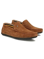 Pánske semišové kožené mokasíny camel Filippo MP923