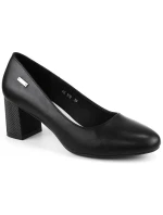 Černé lodičky W s ozdobným model 20709526 - SERGIO LEONE Černé lodičky W s ozdobným model 20709526 - SERGIO LEONE