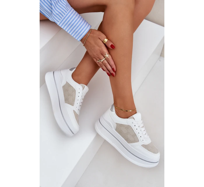 Dámské Tenisky Se Vzorem Bílé model 21683419 - Boto