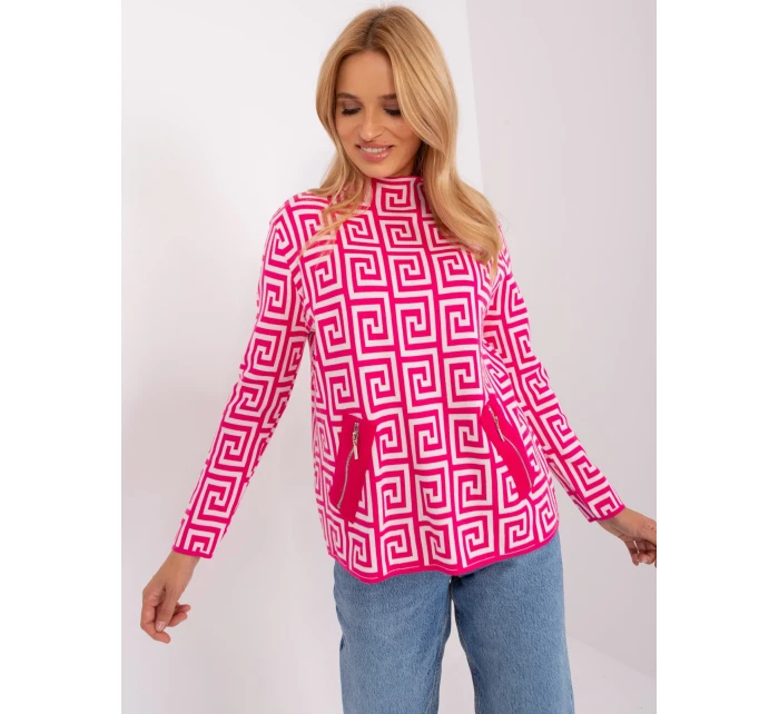 Sweter AT SW model 18955191 fuksjowy - FPrice