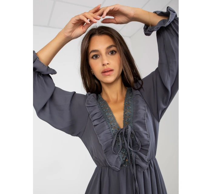 Šaty TW SK BI grafit model 21264342 - FPrice Šaty TW SK BI grafit model 21264342 - FPrice