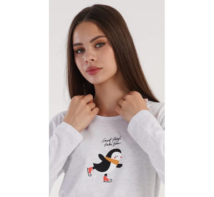 Dámske pyžamo dlhé Tučniak na ľade