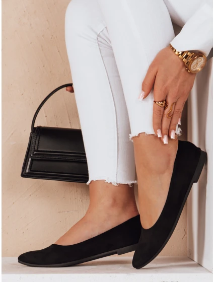 Dámské semišové baleríny s podpatkem black Dstreet model 21984655 - FashionStreet Dámské semišové baleríny s podpatkem black Dstreet model 21984655 - FashionStreet