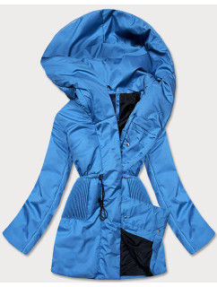 Světle modrá dámská bunda s kapucí model 15846262 - Ann Gissy
