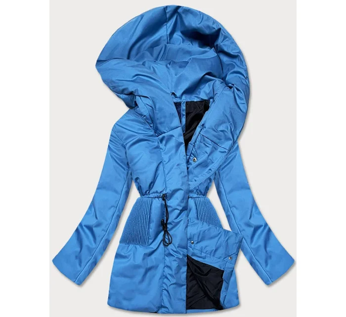 Světle modrá dámská bunda s kapucí model 15846262 - Ann Gissy