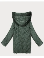 Dámská lehká prošívaná bunda s kapucí Goodlookin khaki (B8588-11)