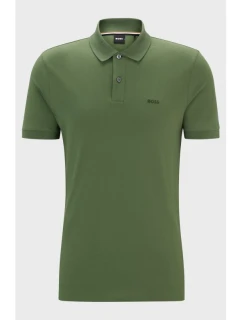 Pánska polokošeľa BOSS Pallas Open Green regular fit zelená (50468301-381)