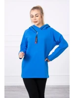 model 18745490 tunika s kapucí Oversize na zip - K-Fashion
