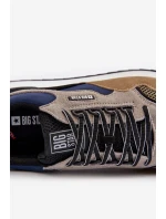Sneakersy Męskie Big Star NN174320 Memory Foam System Beżowo-Niebieskie