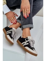 model 21684270 Kožené Nízké Tenisky Dámské Černé - Zazoo