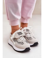 Buty Sportowe Sneakersy Damskie Na Platformie Panterka Biało-Beżowe Pumbes Buty Sportowe Sneakersy Damskie Na Platformie Panterka Biało-Beżowe Pumbes