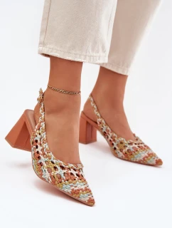 Sandály S Pletením Na Podpatku model 21699899 - Boto