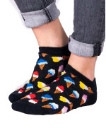 Yoclub Členkové vtipné bavlnené ponožky Vzory farieb SKS-0086U-A800 Black