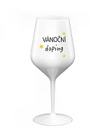 Vianočný pohár - biely nerozbitný pohár na víno 470 ml