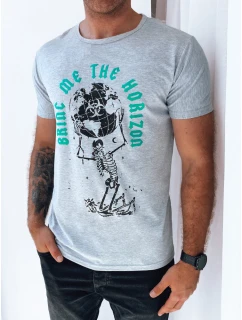 Pánské tričko s potiskem světle šedé Dstreet model 21969387 - FashionStreet