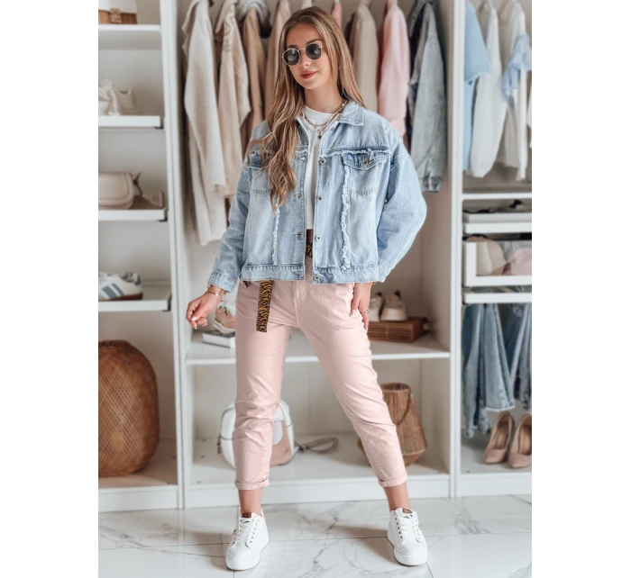 Dámské kalhoty s páskem růžové Dstreet model 21987157 - FashionStreet Dámské kalhoty s páskem růžové Dstreet model 21987157 - FashionStreet