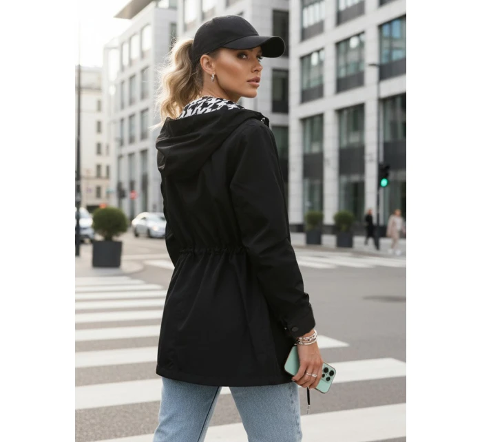 Kurtka damska parka z kapturem czarna model 22007636 - FashionStreet