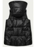 Černá dámská vesta s kapucí model 18838446 - S'WEST