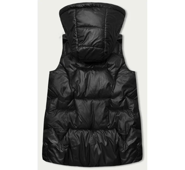 Černá dámská vesta s kapucí model 18838446 - S'WEST