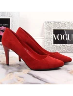 Sergio Leone W SK379K červené semišové podpätky na podpätku Sergio Leone W SK379K červené semišové podpätky na podpätku