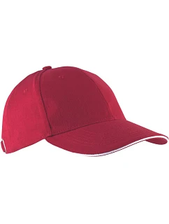 K-up KP 011 6-panelová sendvičová čiapka „Orlando“ 20.0011 červená/biela