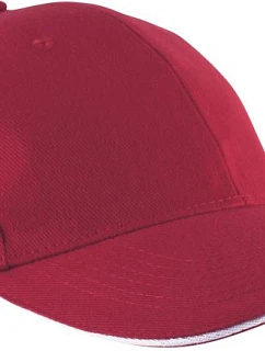 K-up KP 011 6-panelová sendvičová čiapka „Orlando“ 20.0011 červená/biela