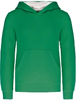 K 453 Dětská kontrastní mikina s kapucí model 22509471 light kelly green/white - Kariban