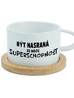 Byť naštvaný je moja nadprirodzená vlastnosť - biely hrnček s makrónkou 200 ml