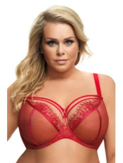 BIUSTONOSZ MIĘKKI PARADISE K496 CZERWONY