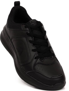 American Club M AM923 černá sportovní obuv z ekokůže