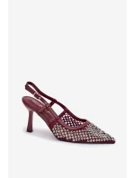 Lodičky s příchytkami bordové Selinna Lodičky s příchytkami bordové Selinna