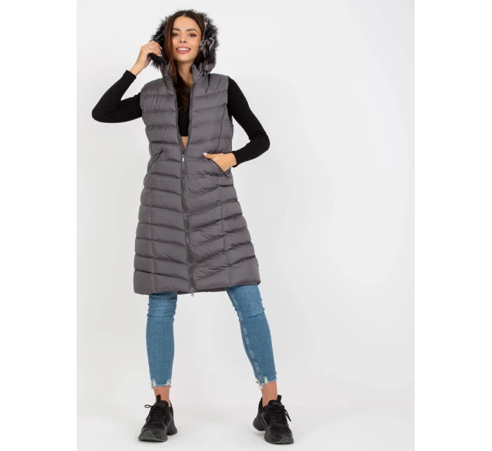Dámska vesta RV KZ 008.00P tmavo šedá