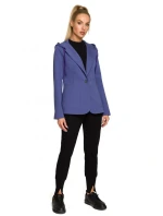 model 17626046 Bunda s kapucí a jedním knoflíkem černá - Moe