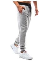 Pánské šedé teplákové kalhoty model 21962289 - Dstreet