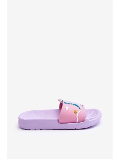 Dziecięce Klapki Dinozaur T-Rex Fioletowe Bernis