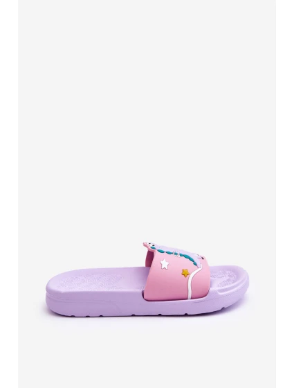 Dziecięce Klapki Dinozaur T-Rex Fioletowe Bernis