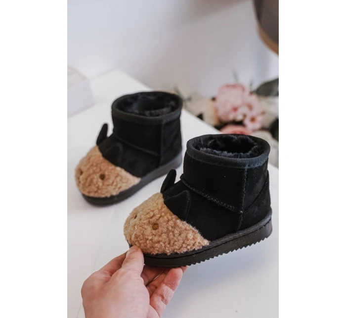 Zateplené dětské sněhule černé model 21678721 - Boto Zateplené dětské sněhule černé model 21678721 - Boto