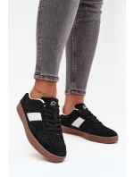 Semišové tenisky Vinceza - čierne