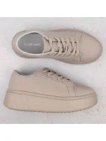 Dámska športová obuv na platforme W SP024 SK450A Beige - Sergio Leone Dámska športová obuv na platforme W SP024 SK450A Beige - Sergio Leone