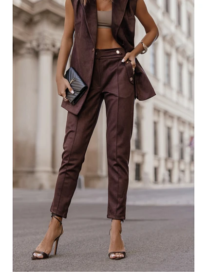Dámske nohavice Kiara model 218577 brown - LaBalancia